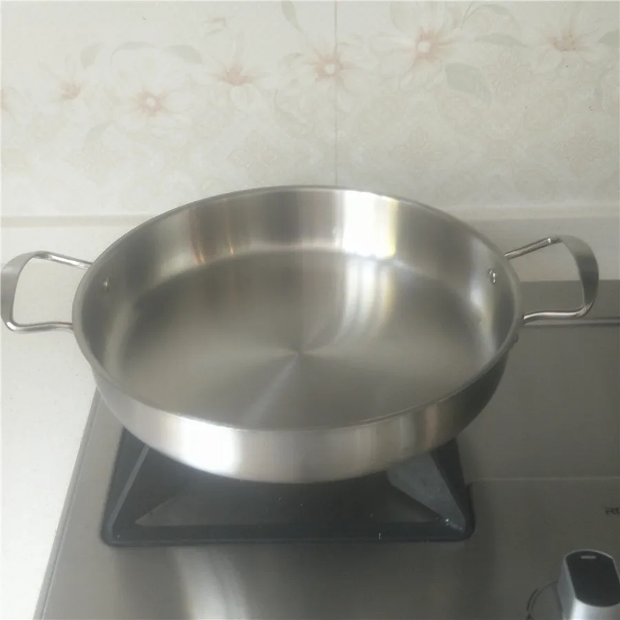 30 см не покрытие нержавеющая сталь сковорода жаровни и сковороды гриль