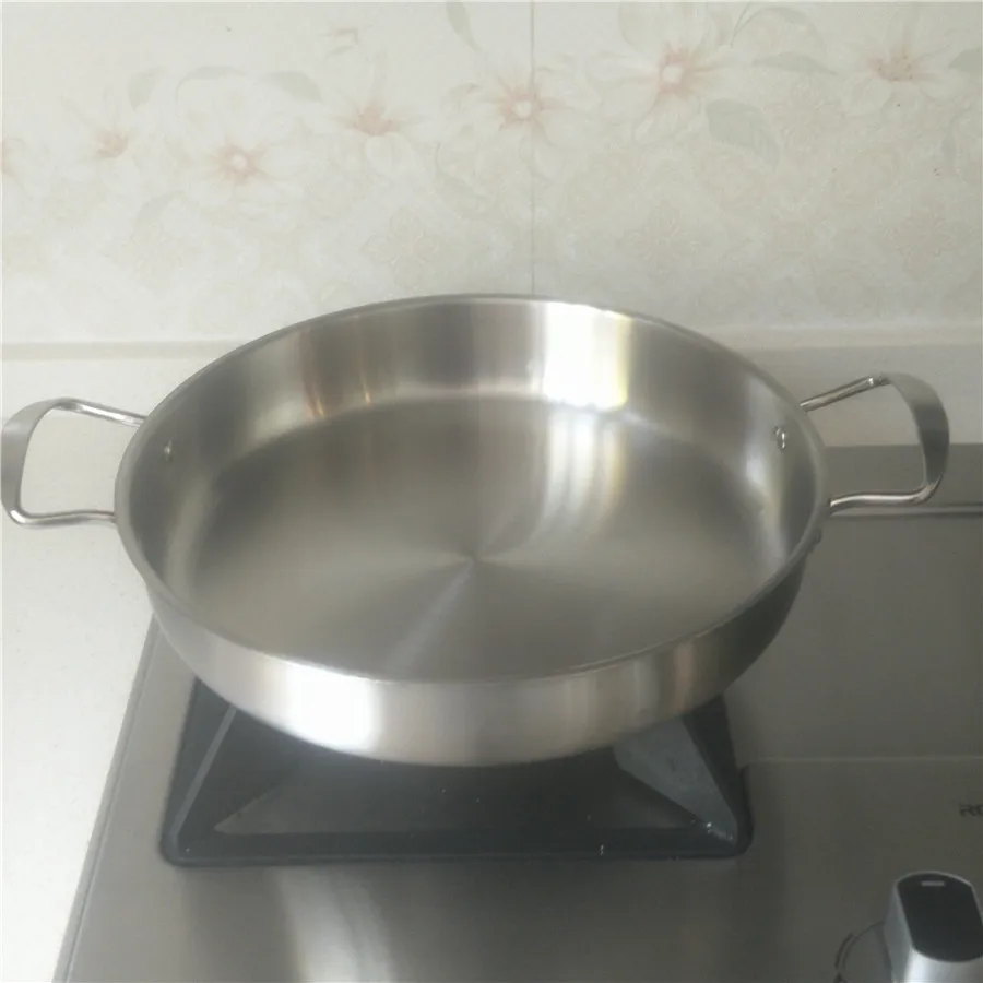 

30cm Non-coating Stainless Steel Fry Pan Griddles & Grill Pans