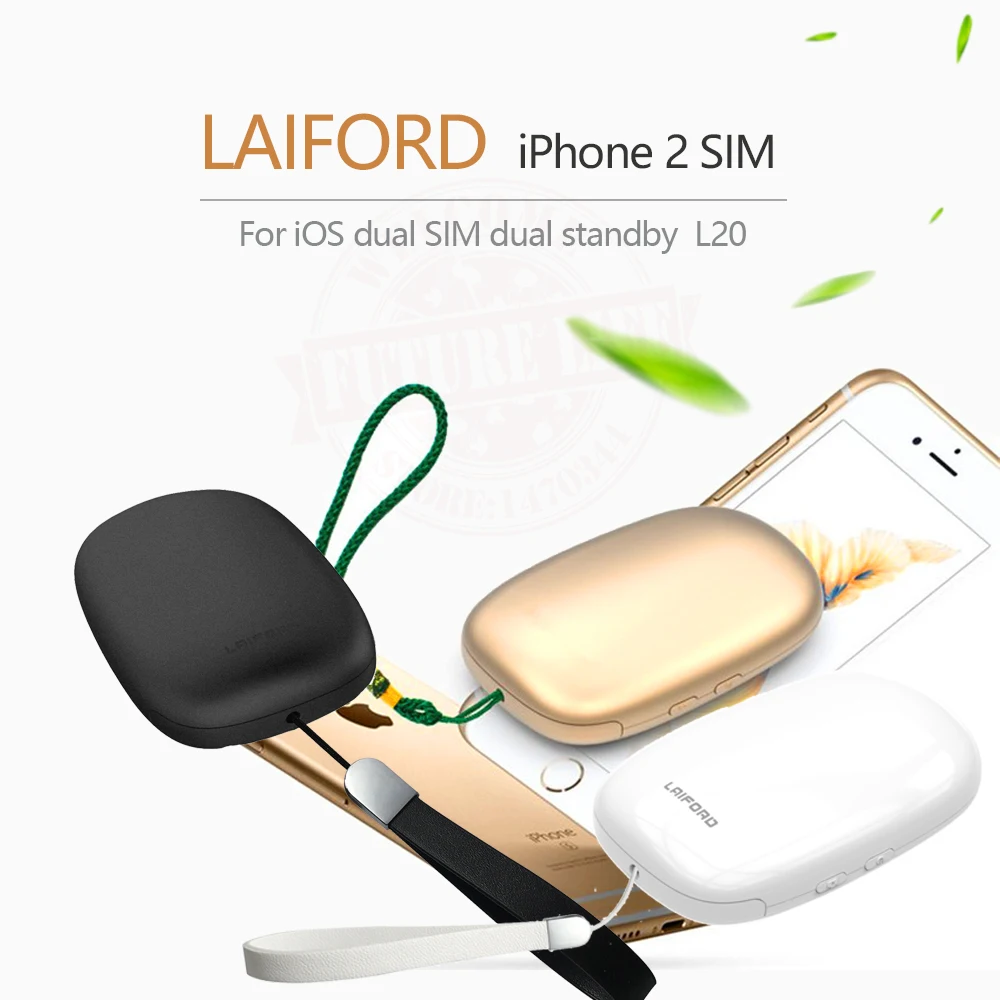 imágenes para Dual 2 Sim Doble Modo de Espera Extender Adaptador de SIM Bluetooth L10 LAIFORD GoodTalk Sin Jailbreak para iPhone5-7 y iOS7-10.3.3 imágenes para Dual 2 Sim Doble Modo de Espera Extender Adaptador de SIM Bluetooth L10 LAIFORD GoodTalk Sin Jailbreak para iPhone5-7 y iOS7-10.3.3