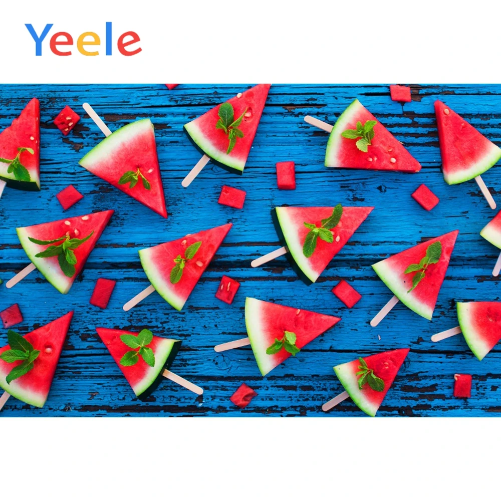 

Yeele Watermelon Block Planks Summer Poster Scene Baby Child Photography Background Wall Photographic Backdrops For Photo Studio