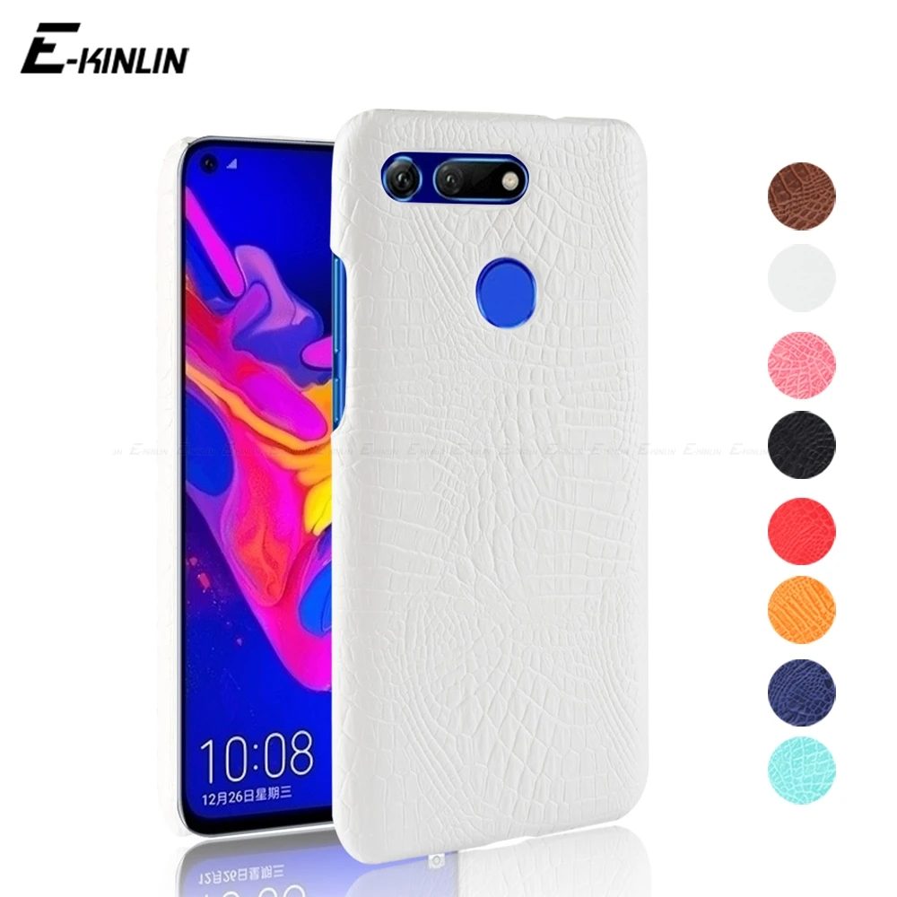 

Crocodile Snake Leather Case Cover For Huawei Honor View 20 10 V20 V10 V9 Play 9 Premium Youth 8 Lite 7X 6X 6A 6 6C 5C Pro