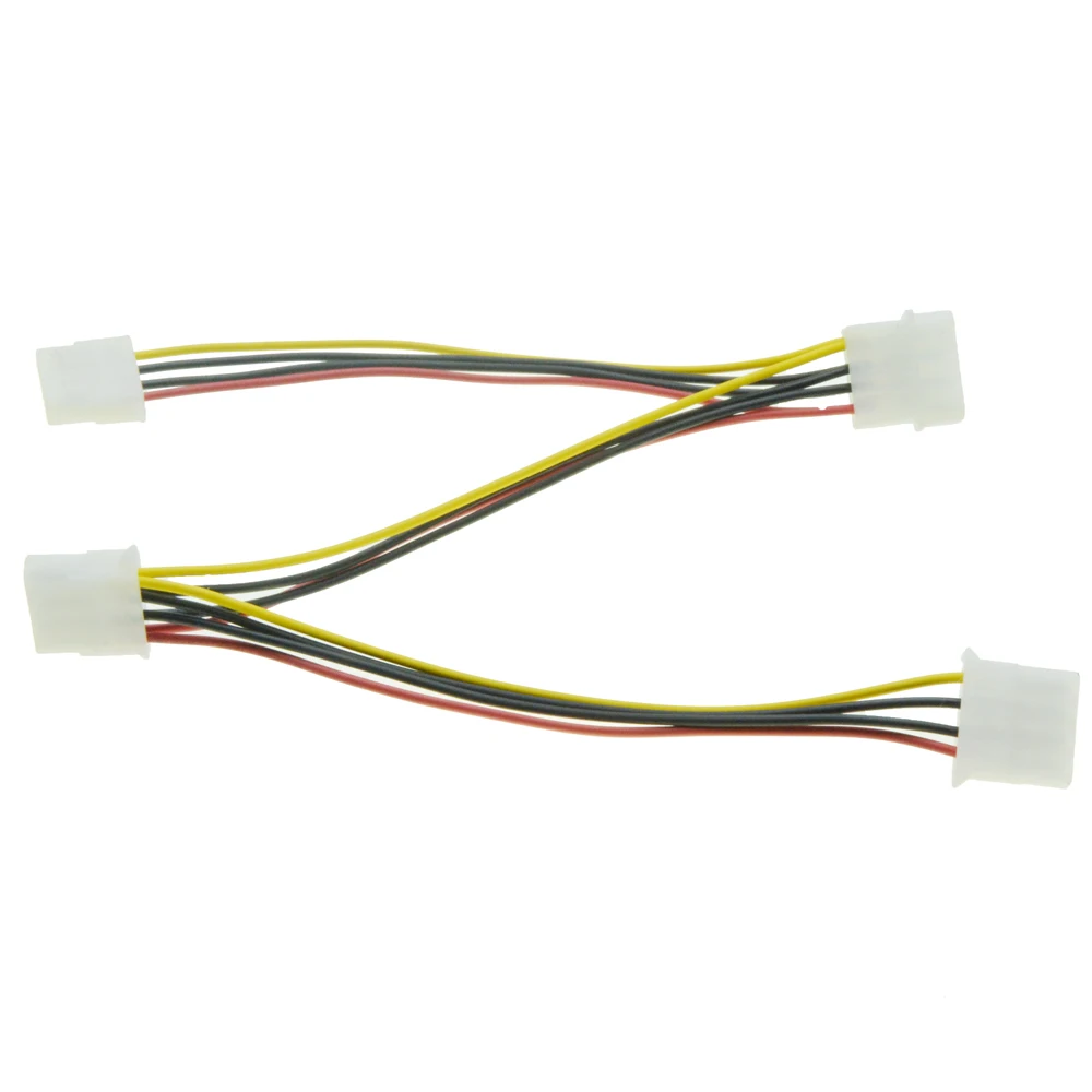 4Pin Molex Power Port Male  1 to 3 Female Ports Power supply Cable IDE Power Port Multiplier D Plug Y Splitter Extension Cable 4pin ide molex to 3 ata sata power splitter extension cable connectors