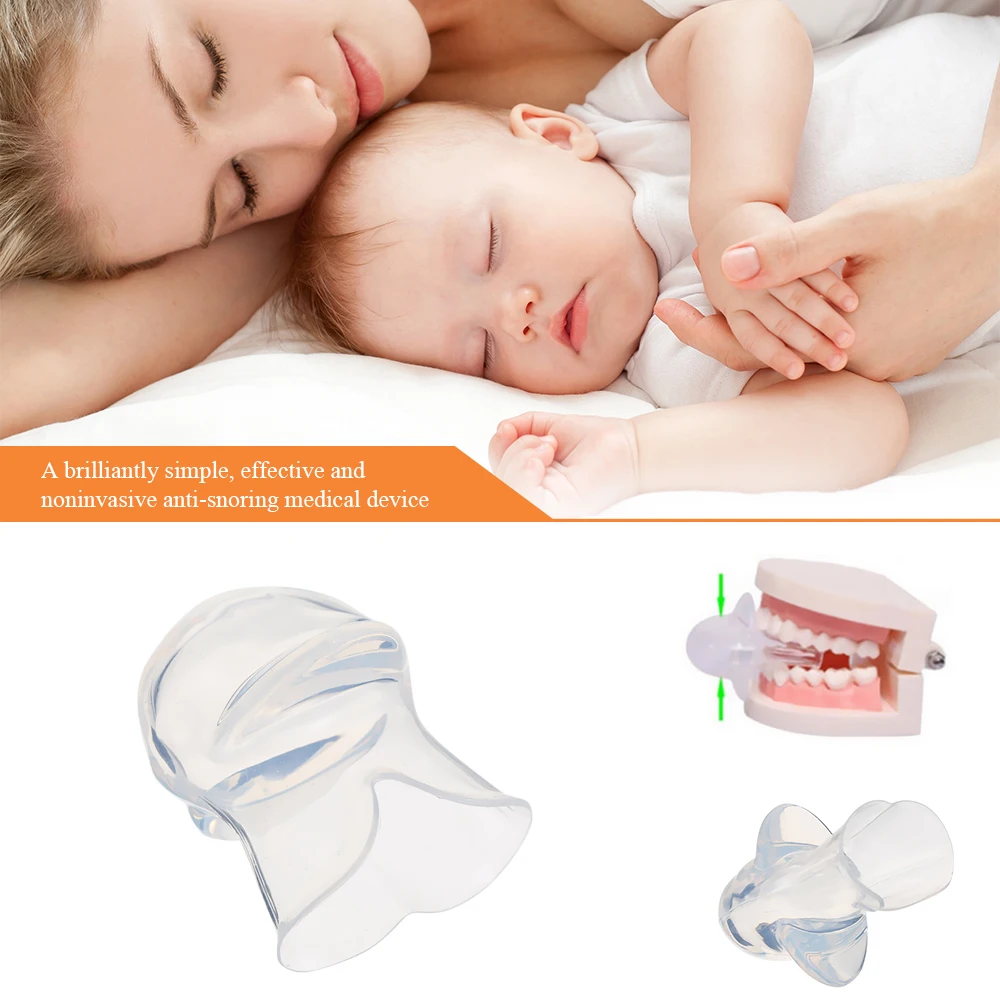 

Anti-snoring Tongue Device Soft Silicone Mouth Type Transparent Tongue Night Sleep Apnea Aid Snore Stopper Guard