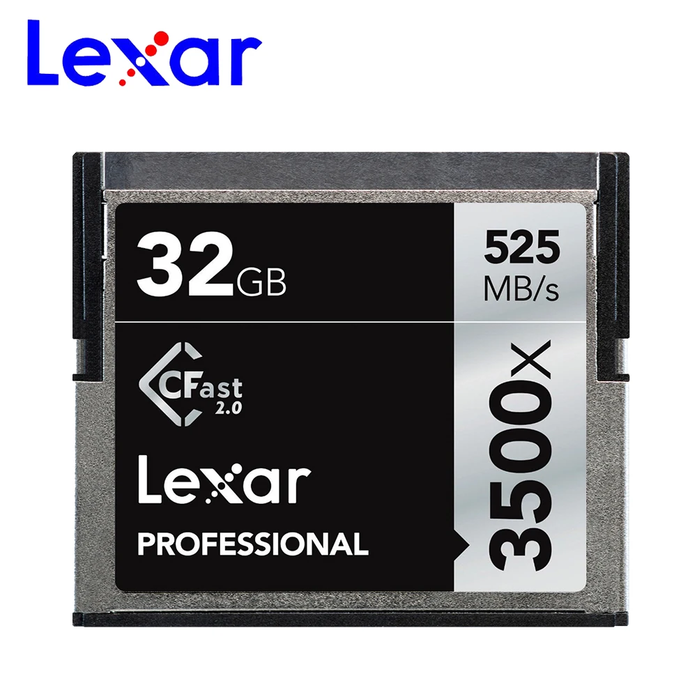 100% оригинал Lexar Подлинная 64 Гб Cfast 2 0 карта 128 ГБ 256 512 3500X 525 м/с профессиональная