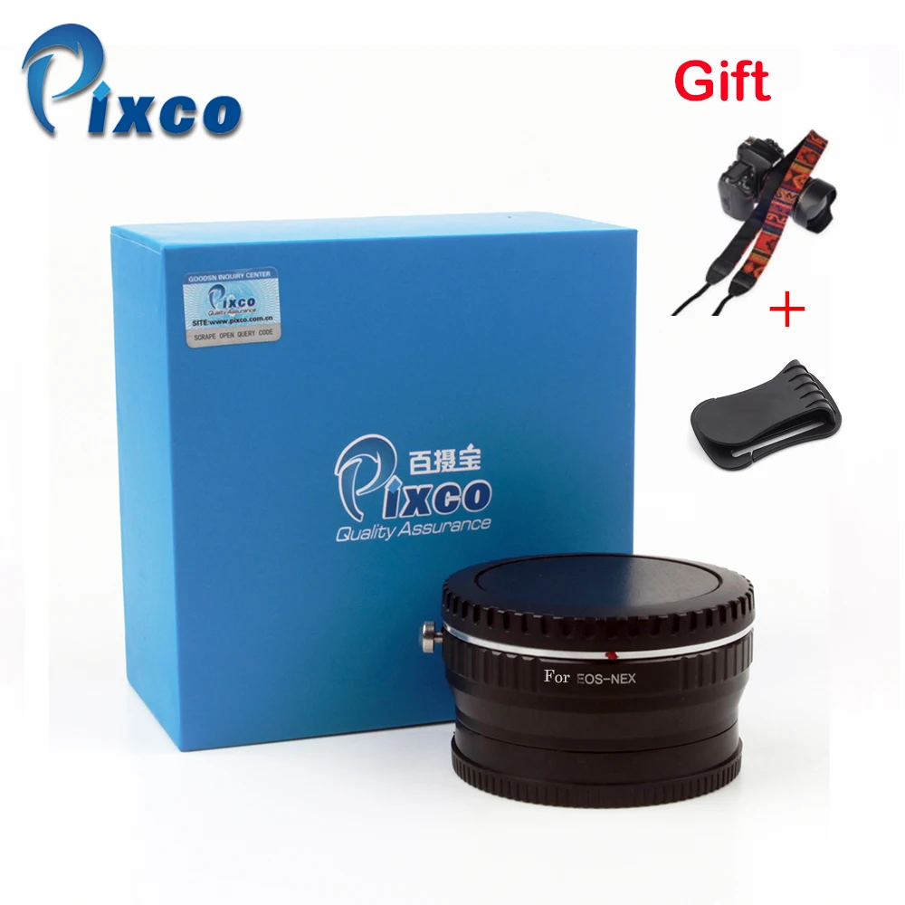 Pixco костюм для объектива Canon EOS для sony E крепление для камеры NEX+ крышка объектива u-зажим+ ремешки фокусное скоростной редуктор усилитель адаптер объектива