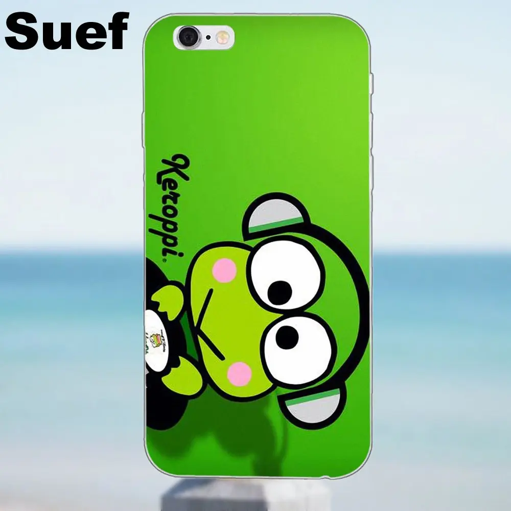 Suef мягкие чехлы для телефонов Музыка Keroppi Dj лягушка iPhone X 4 4S 5 5S 5C SE 6 6S 7 8 Plus Galaxy A3 A5 J1