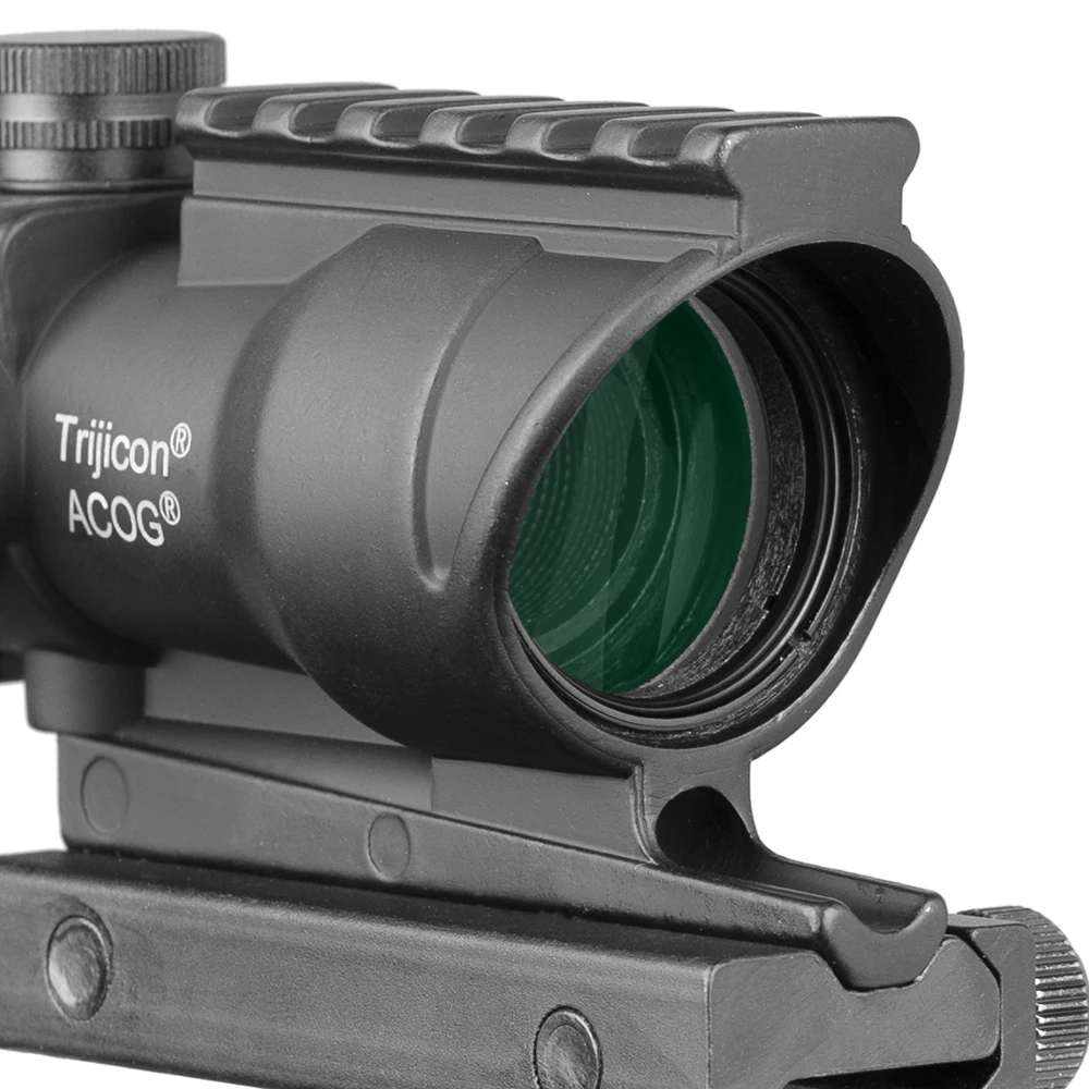 Trijicon охотничий ACOG 4X32 прицел рельсовая оптика Красная Зеленая точка крест подсветка стекло травленая сетка тактический оптический прицел