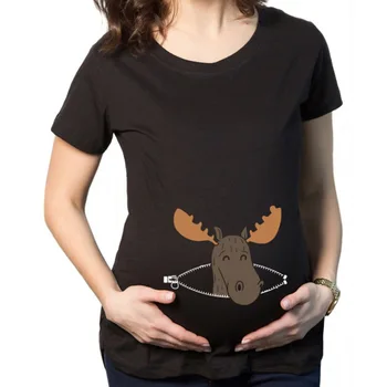 

Pregnancy Clothes Funny Maternity T Shirt for pregnant Women plus size3XL t-shirt Summer Premaman Shirts zwangerschaps kleding