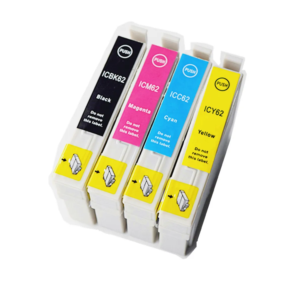 

4PK IC62 IC4CL62 ICBK62 ICY62 ICC62 ICM62 Ink Cartridge Compatible For EPSON PX-204 PX-205 PX-403A PX-404A PX-434A PX-504A PX-60