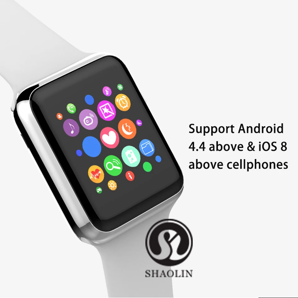 SHAOLIN Bluetooth Smart Watch Heart Rate Monitor Smartwatch Wearable Devices for iPhone IOS and Android Smartphones apple watch-6