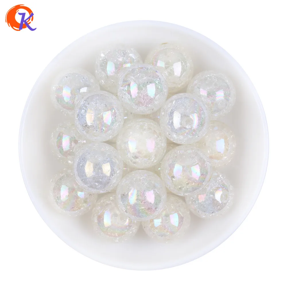 Skup Moda biżuteria z koralików wybierz kolory 20MM 100 sztuk partia Gumball akrylowe jasne AB pęknięte koraliki Chunky koraliki DIY materiał dostawców