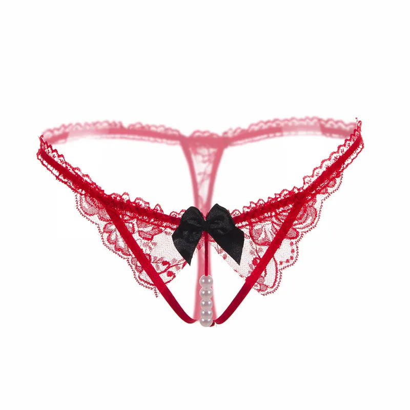 New Arrival Women Fashion Embroidery Women Panties Comfortable Beading Transparent Thongs G-string Lace Briefs Lingerie Tanga (5)