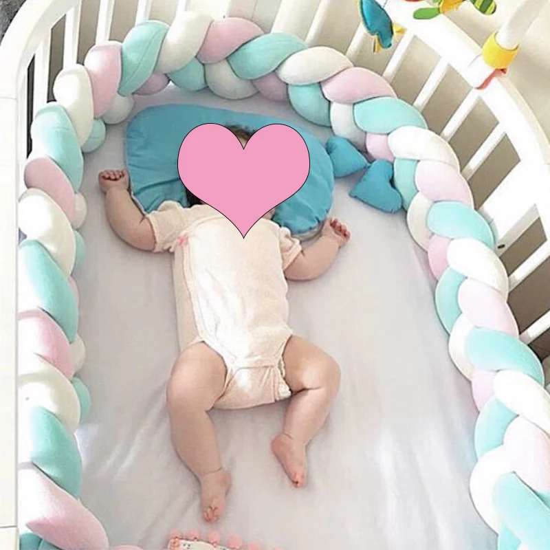 

Nordic Baby Bed Bumper Knot Pillow Baby Crib Protection Cot Bumper Bedding Cradle Bumper Baby Shower Gift Braided Crib Bumper