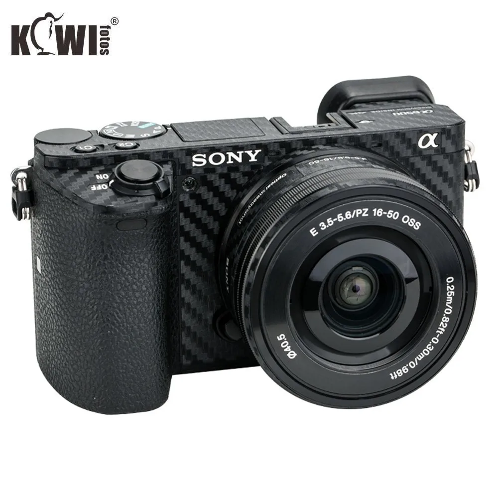 

KIWIFOTOS KS-A6500CF Camera Carbon Fiber Film Kit For Sony A6500+16-50mm Lens Cameras Decoration Protection