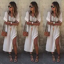 Новые женские BOHO Длинные Вечерние Выпускные Цветочные летние пляжные женская одежда макси женские повседневные платья Сарафаны Одежда