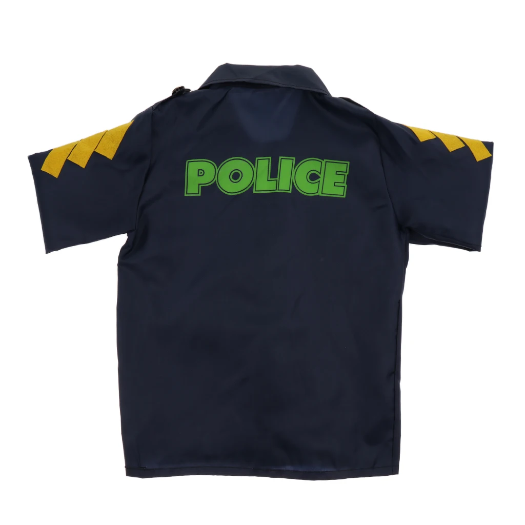 8pcs Clothes Hat Walkie-talkie, Etc Police Man Dress-Up Uniform Cosplay Outfit For Children Role Playing
