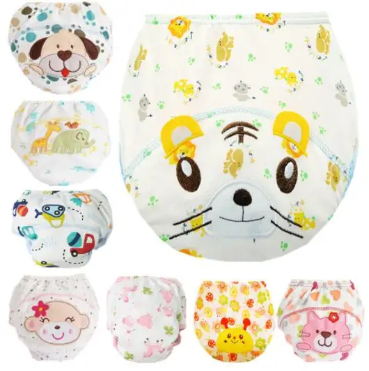 

1Pcs Cute Baby Diapers Reusable Nappies Cloth Diaper Washable Infants Children Baby Cotton Training Pants Panties Nappy Changing