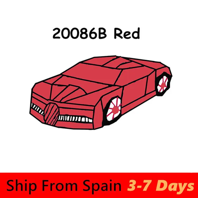 

20086 Red Racing Technic Model Building Blocks Rc Cars Bricks 42083 42056 Smart Toys Star Wars Vehicle Toys for Baby