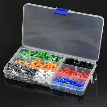 

600pcs Mixed Copper Wire Crimp Tube Connector Spade Insulated Cord Pin End Cable Wire Terminal Electrical Hand Tool Set 22-10AWG