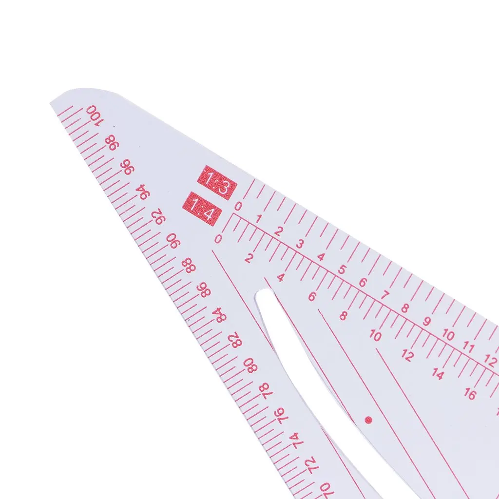 Wear-Resistant Patchwork Ruler Clothing Drawing Plate Making Ruler 1:3/1:4/1:5 Tailor Sewing Rule Tool Sewing Ruler 3220