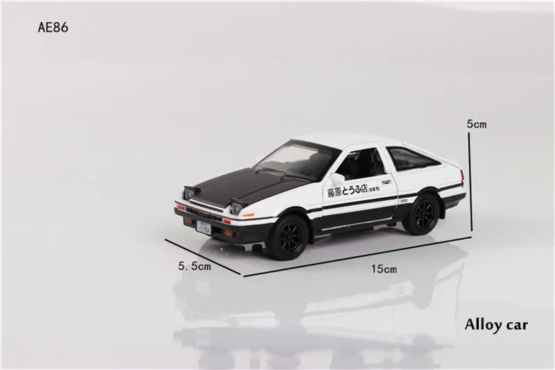 Начальный D Toyota AE86 1:28 Сплав модель автомобиля аниме мультфильм Форсаж с вытягиванием назад звуковой светильник литые под давлением Автомобили Модель мальчик игрушки