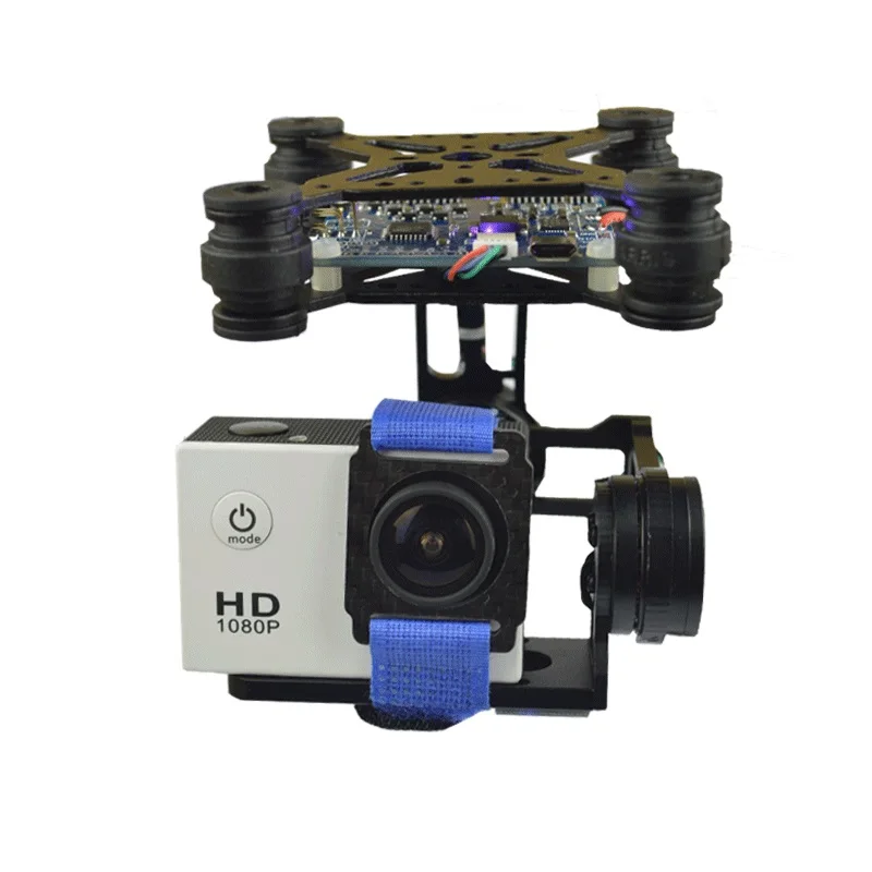 

Lightweight 2-Axis Brushless Gimbal Board for SJ4000 Gopro3 4 Gopro Hero 5 6 session Runcam 3 Eken H9 Camera RC Drones