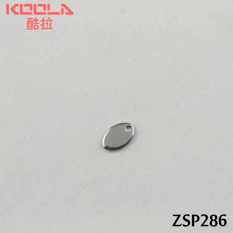 Пустые 7,9x5,2x1 мм эллиптические гладкие, из нержавеющей стали ярлыки для ожерелья 200-500 шт/Партия Ювелирные изделия часть ZSP286