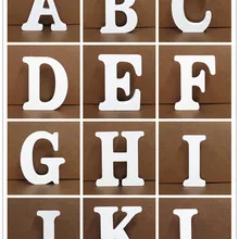 Home-Decor Art-Craft Wooden Letter Alphabet Personalised Name-Design English White 1pc