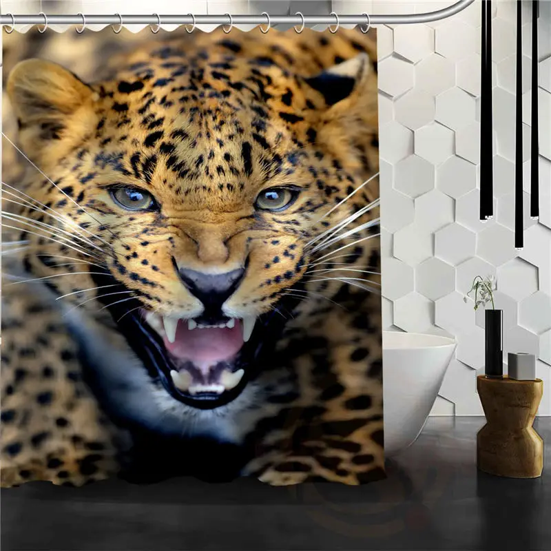 New Hot Personalized Creative leopard Shower Curtain Pattern Custom