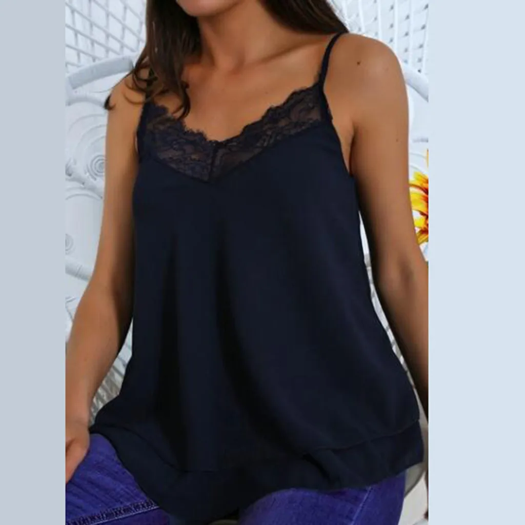 

Tank Top Women Sexy V-Neck Lace Up Patchwork Sleeveless Tank Camis Tops Debardeur Femme Undershirt Women Tank Top Dropshipping