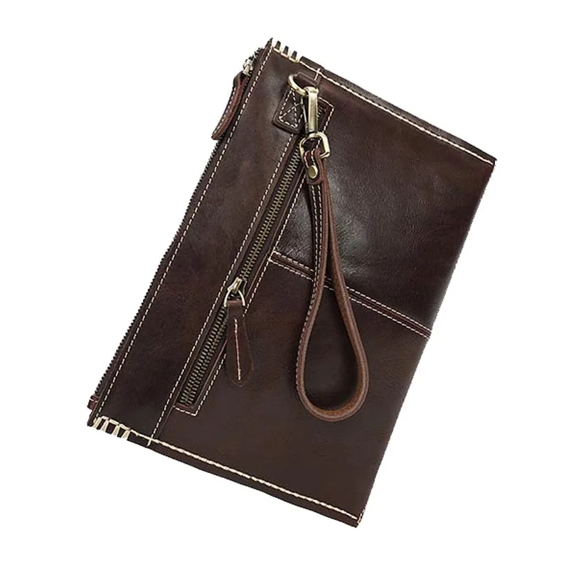 Nature Leather Document Folder Genuine Leather Document Bag Office School Supplies 