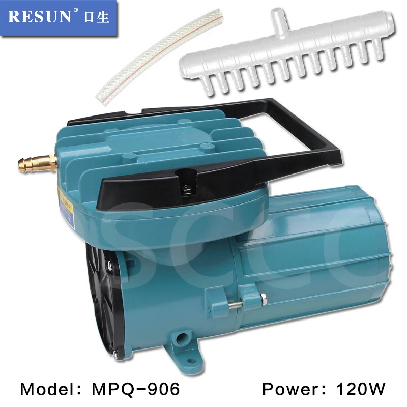 

120W RESUN MPQ 906 DC 12V Permanent Magnetic Air Compressor for Aquarium Fish Tank Hydroponic Pond Aquaculture Oxygen Air Pump