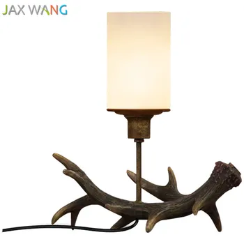 

Imitation antlers desk lamp loft American Retro industrial art creativity wood table lamps modern decor desk lighting fixtures