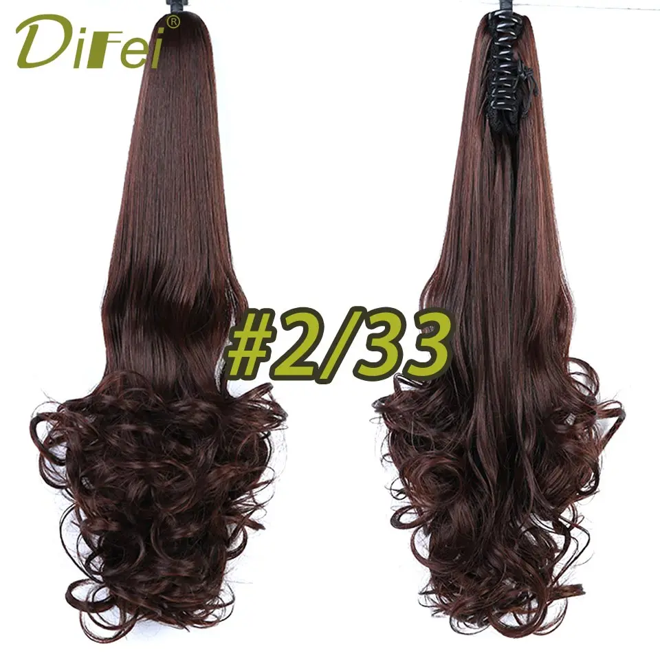 DIFEI HAIR 24'' Synthetic Ponytail Wowen Wavy Claw Clip in PonyTail Hair Extension Heat Resistant Fake Hair Pieces DIFEI HAIR 24'' Synthetic Ponytail Wowen Wavy Claw Clip in PonyTail Hair Extension Heat Resistant Fake Hair Pieces