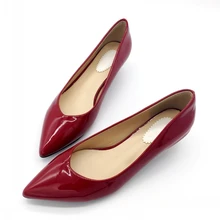 Новые брендовые весенние туфли-лодочки женская обувь модные тонкие туфли из лакированной кожи на высоком каблуке 4 см Офисная Женская обувь