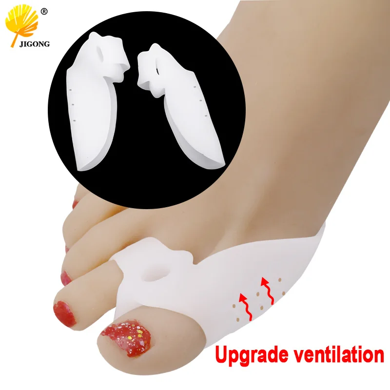 2pcs/set Breathable Gel Foot Care Tool Bunion Corrector Bone Big Toe Protector Hallux Valgus Straightener Toe Spreader Pedicure