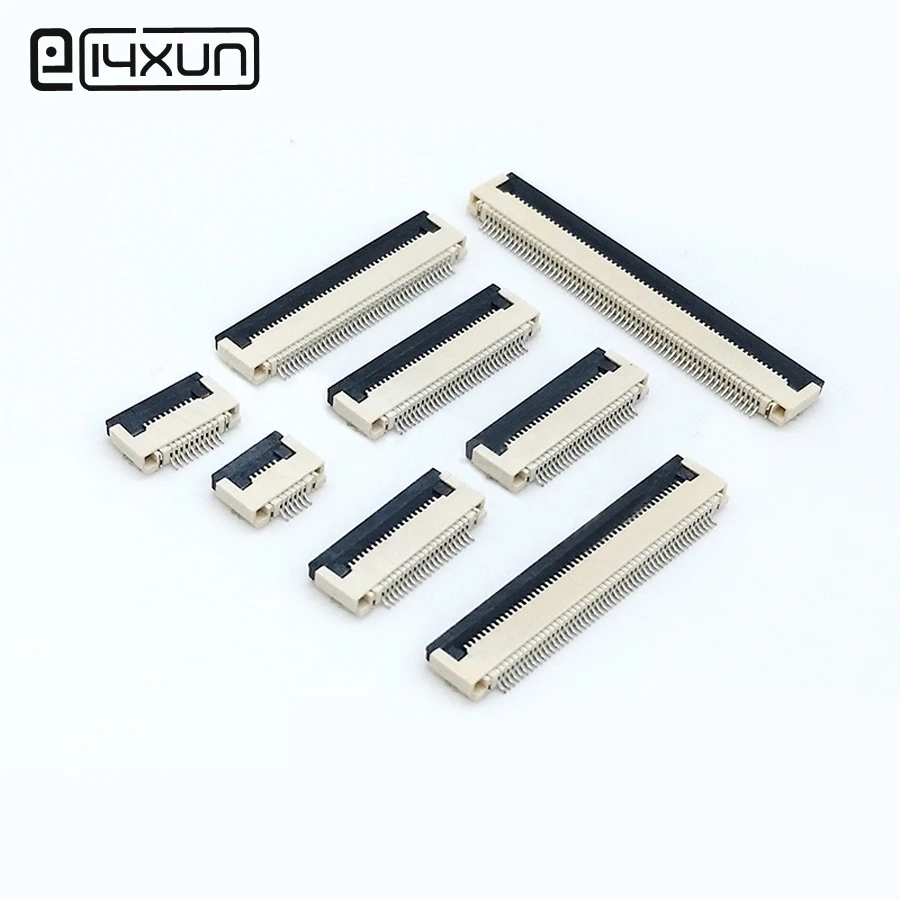 

4pcs 0.5mm Pitch Under Clamshell Socket FPC FFC Flat Cable Connector 4P 5P 6P 8P 10P 12P 14P 16P 20P 22P 24P 30P 34P 40P 50P 60P