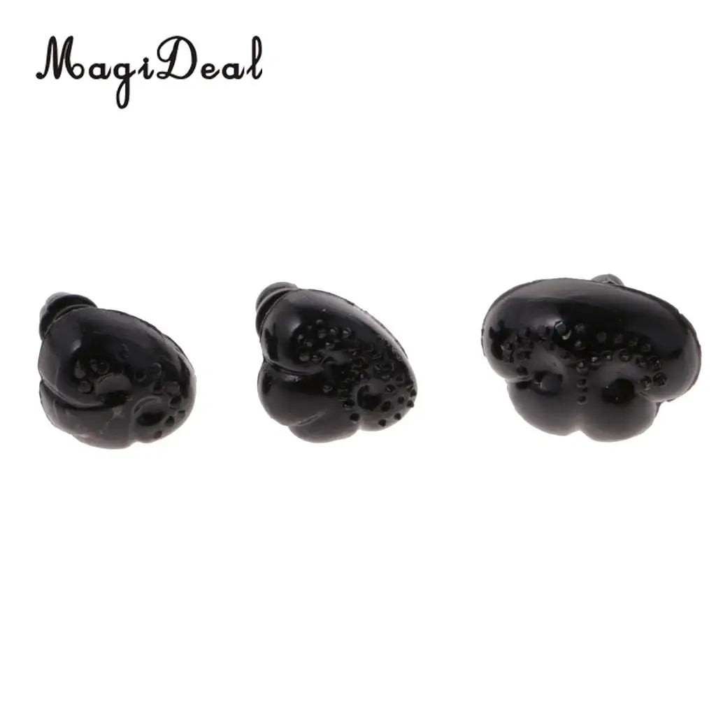 300 Pieces Black Plastic Plush Animal Dog Safety Noses for Teddy Bears Soft Toys Dolls DIY Craft Accessories