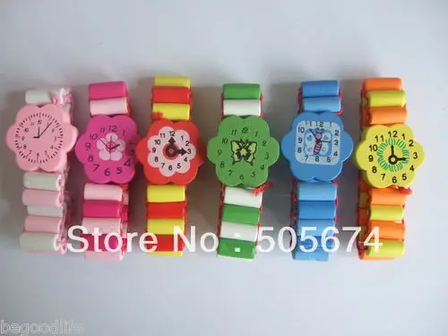 

CHILDREN WOODEN PLAY WATCH WOOD BRACELET PARTY BAG TOYS