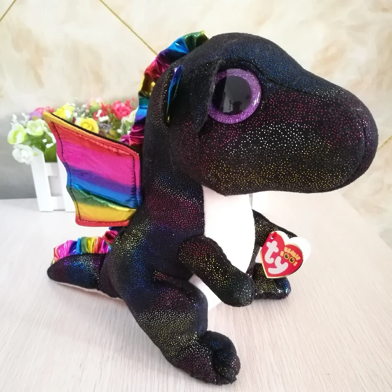 peluche ty dragon noir