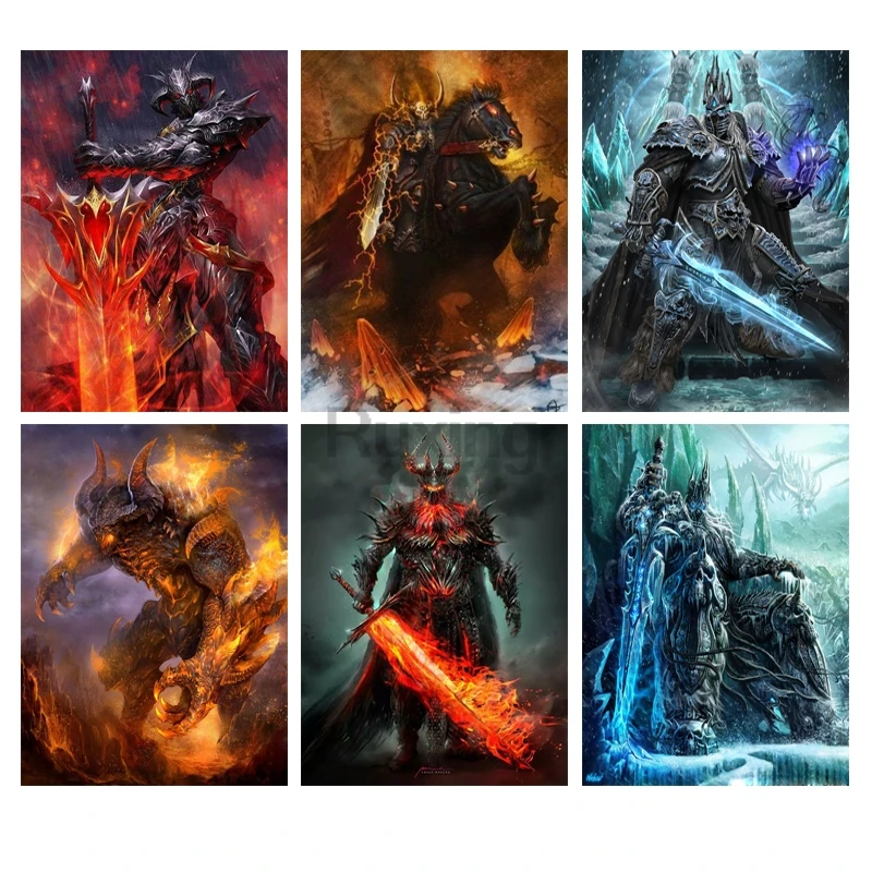 

Diamond embroidery Powerful Warcraft Warrior 5d diamond painting mosaic picture of rhinestones cross stitch Handmade mural gift