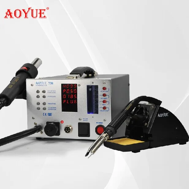 

Aoyue 738 Int738 Repairing System Repair rework station,hot air soldering station 2 IN 1 110V / 220V Constant temperature