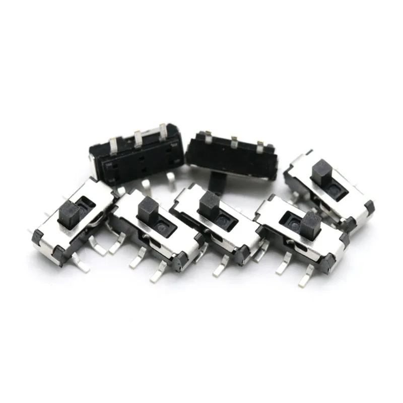 

10Pcs MSS22D18 MINI Miniature SMD SMT Slide Switch 2P2T 6Pin Handle high 2mm For DVD Switch
