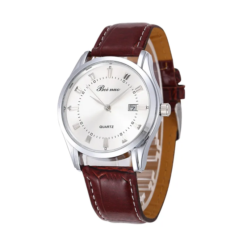 Reloj Deportivo Hombre Модные кварцевые часы мужские с кожаным ремешком повседневные