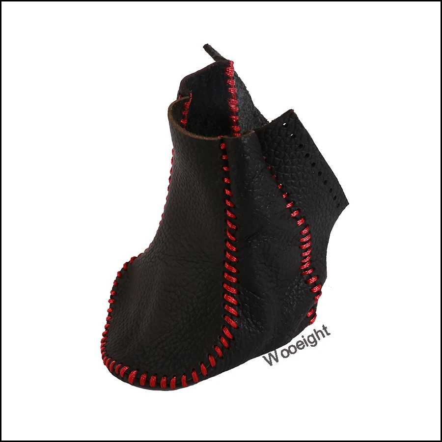 Car Accessories Gear Shift Knob Cover Case Genuine Leather Collars + String For Audi Q7 Q5 A5 A4 A7 Automatic AT 2012 2013 2014