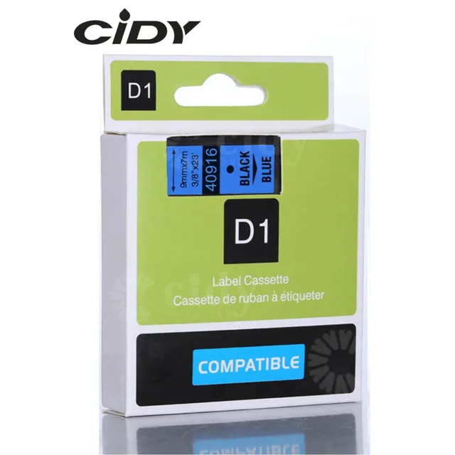 Special Offers Cidy 40916 Compatible Dymo D1 manager 9mm black on blue used for Dymo Label Printer Special Offers Cidy 40916 Compatible Dymo D1 manager 9mm black on blue used for Dymo Label Printer