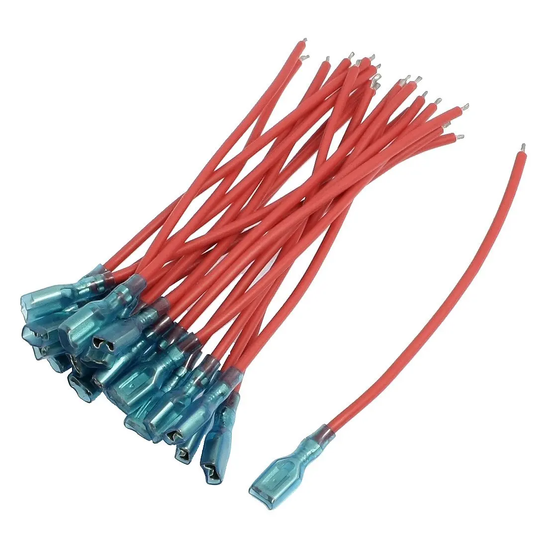 20 Pcs 6.3mm Crimp Terminal Cable Female Spade Connector Wirein