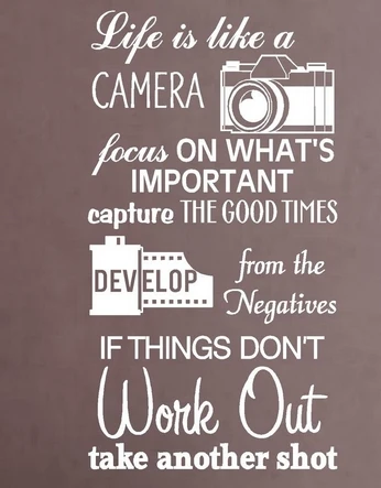 Aliexpress.com : Buy Camera Vinyl Wall Decal LIFE IS LIKE
