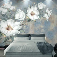Обои на заказ, 3D обои, картина маслом Ретро цветок, стены, Европейские предметы интерьера, 3d обои, Фреска, papel tapiz