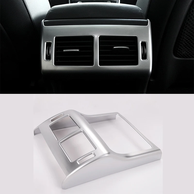 

Matte Silver ABS Chrome Rear Air Outlet Cover Trim Sticker For Jaguar XE/XF 2015-2016 Car Accessories
